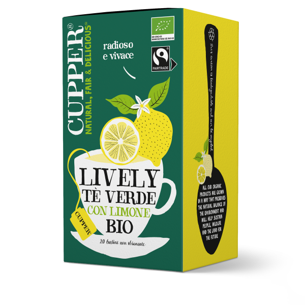 Tè verde al limone biologico e fairtrade
